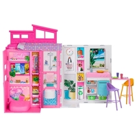 Къща за кукли Mattel Barbie Getaway House, с 11 аксесоара
