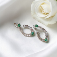 Златни обеци с изумруди и диаманти I Gioielli del Sole