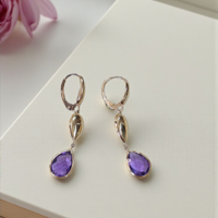 Дамски златен комплект с Аметист