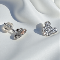 Сребърни обеци Мики Маус Disney