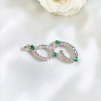 Златни обеци с изумруди и диаманти I Gioielli del Sole