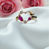 Златен дамски пръстен с цикламенициркони Novello