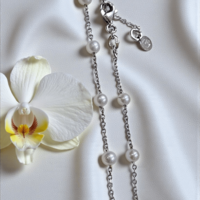 Дамска златна гривна за краче с перла