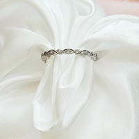 Златен пръстен от бяло злато Сияйна Линия