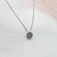 Комплект от бяло злато и циркони