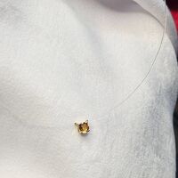 Колие на корда с природен Цитрин в 18К обков Gumon