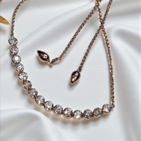 Гривна от розово злато и диаманти