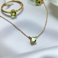 Колие от 18К злато и Перидот Gumon