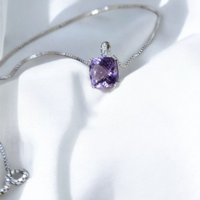 Златенкомплект с аметист и диаманти