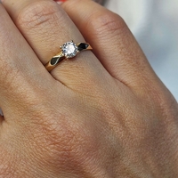 Златен пръстен от розово злато Геометрия на Нежността