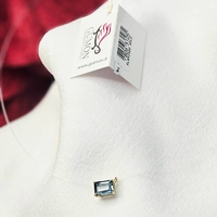 Колие на корда с природен Топаз London Blu  елементи от 18К злато Gumon