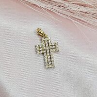 Златно кръстче с циркони