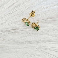 Златни обеци с Изумруд и Диаманти I Gioielli del Sole