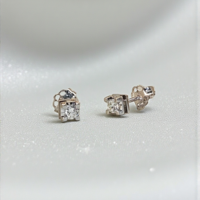 Златни обеци от 18К бяло злато I Gioielli del Sole с диаманти