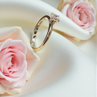 Златен пръстен с диаманти IGI сертификат