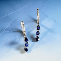 Златни обециСапфирена Елегантност I GIOIELLI DEL SOLE