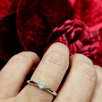 Златен пръстен от бяло злато с диамант Flamingo Grace