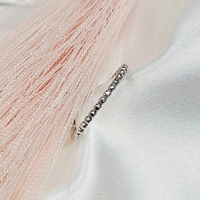 Златен пръстен от бяло злато тип топчеста халка