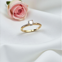 Златен пръстен с диаманти IGI сертификат