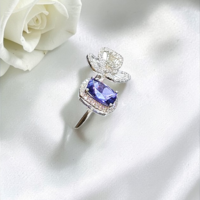 Златен пръстен с Танзанит е Диаманти I Gioielli del Sole