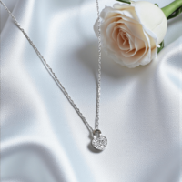 Златно  колие от 18К бяло злато и диаманти I Gioielli del Sole