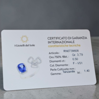 Златен пръстен с Танзанит е Диаманти I Gioielli del Sole