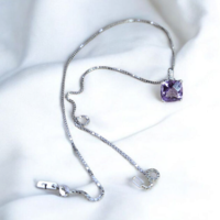 Златенкомплект с аметист и диаманти