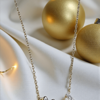 Сребърно колие с буква  -  