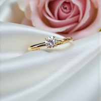 Златен пръстен с диаманти IGI сертификат