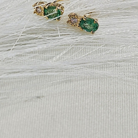 Златни обеци с Изумруд и Диаманти I Gioielli del Sole