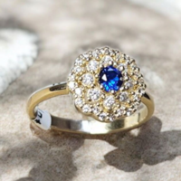 Златен пръстен „Blue Majesty“