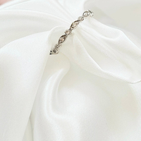 Златен пръстен от бяло злато Сияйна Линия