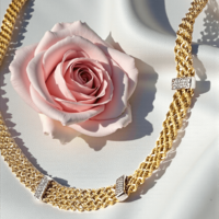 Колие от жълто и бяло злато Eleganza