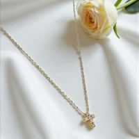 Златно колие с кръстче от 18К злато и диаманти I Gioielli del Sole