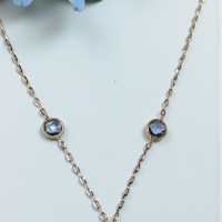 Златно колие с Аквамарин