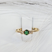 Златен пръстен с Изумруд и диаманти I Gioielli del Sole