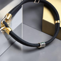 Гривна  на въже със златни елементи