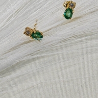 Златни обеци с Изумруд и Диаманти I Gioielli del Sole