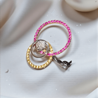 Дамски златен пръстен с диаманти и сапфири Cerchio d’Amore I Gioielli del Sole