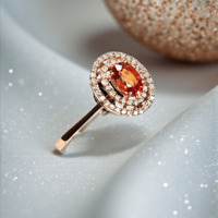 Златен пръстен с природен сапфир и диаманти I GIOIELLI DEL SOLE