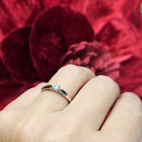 Златен пръстен от бяло злато с ДиамантНежен Обет