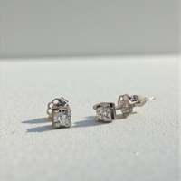 Златни обеци от 18К бяло злато I Gioielli del Sole с диаманти