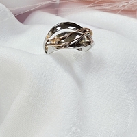 Златен пръстен от бяло и розово злато „Eterna Duo“