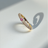 Златен пръстен с диаманти и рубин  I  Gioielli del Sole