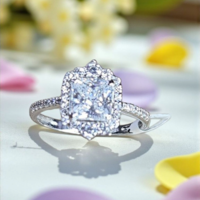 Златен пръстен от бяло злато