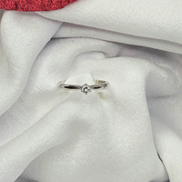 Златен пръстен от бяло злато с диамант Flamingo Grace