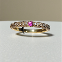 Златен пръстен с диаманти и рубин  I  Gioielli del Sole