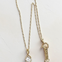 Златно колие с диамант от 18К злато I GIOIELLI DEL SOLE