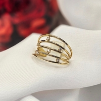 Златен пръстен от жълто злато Ефирна Елегантност