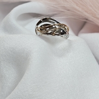 Златен пръстен от бяло и розово злато „Eterna Duo“